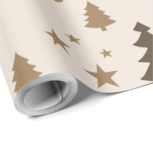  bruin esthetische Cadeaus en bomen Cadeaupapier (Rol Hoek)