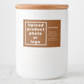 Bruin etiket van de verpakking van levensmiddelen  (Voorkant)