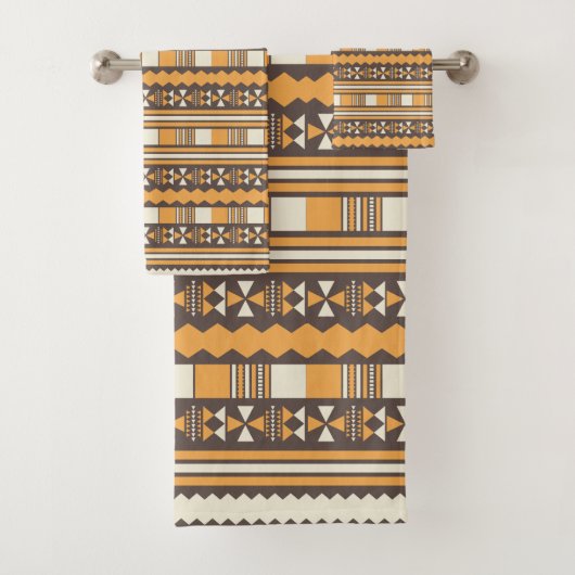 bruin etnisch aztec bad handdoek (Insitu)