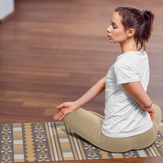 bruin etnisch aztec yogamat