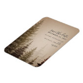 Bruin Evergreen Tree Bruiloft Save The Date Magneet (Linkerzijde)
