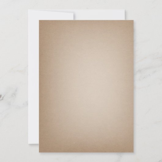 Bruin Evergreen Trees Bruiloft repetitie diner Kaart (Achterkant)