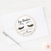 Bruin Eye Shadow Glitter Wimpers Sticker Label (Envelop)