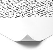 Bruin eyed Girl White Heart Song Lyric Print (Hoek)