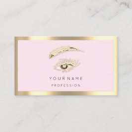 Bruin Eyelash Brow Makeup Logo QrCode Blush Gold Visitekaartje