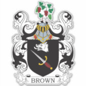 Bruin Familiekruid Sticker (Voorkant)