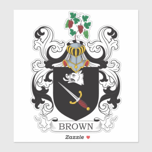 Bruin Familiekruid Sticker (Vel)