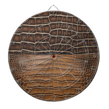 Bruin faux alligatorleer