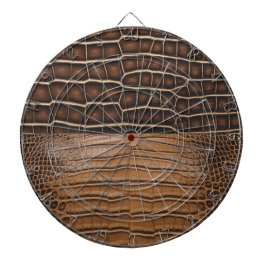 Bruin faux alligatorleer dartbord