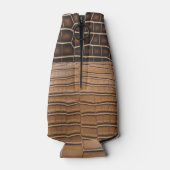 Bruin faux alligatorleer flesjeskoeler (Achterkant)