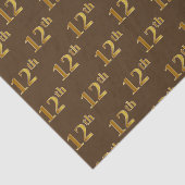 Bruin, Faux Gold 12e (twaalfde) Event Tissue Paper Tissuepapier (Detail)