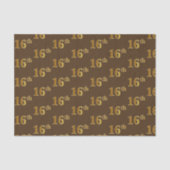 Bruin, Faux Gold 16e (zestiende) gebeurtenis Tissuepapier (Voorkant)
