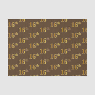 Bruin, Faux Gold 16e (zestiende) gebeurtenis Tissuepapier