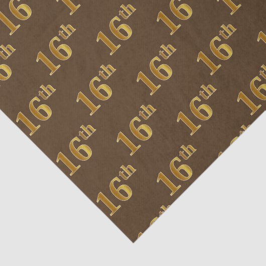 Bruin, Faux Gold 16e (zestiende) gebeurtenis Tissuepapier (Detail)