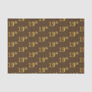 Bruin, Faux Gold 19e (negentiende) gebeurtenis Tissuepapier