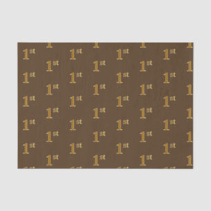 Bruin, Faux Gold 1st (eerste) Event Tissue Paper Tissuepapier