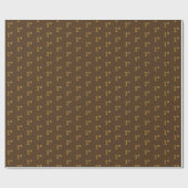 Bruin, Faux Gold 1st (eerste) Event Wrapping Paper Cadeaupapier (Vlak)