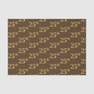 Bruin, Faux Gold 25th (25th) Event Tissuepapier