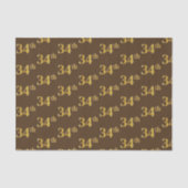 Bruin, Faux Gold 34e (34e) evenement Tissuepapier (Voorkant)