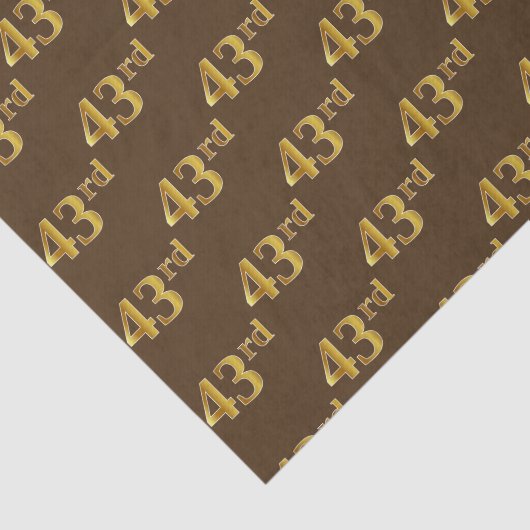 Bruin, Faux Gold 43e (43e) gebeurtenis Tissuepapier (Detail)