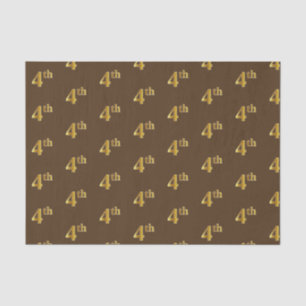 Bruin, Faux Gold 4de (vierde) Event Tissue Paper Tissuepapier