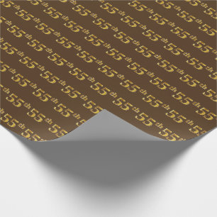 Bruin, Faux Gold 55th (55th) Event Cadeaupapier