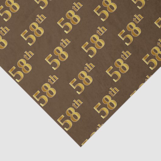 Bruin, Faux Gold 58ste (achtenvijftigste) Evenemen Tissuepapier (Detail)