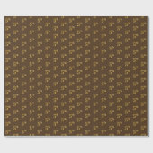 Bruin, Faux Gold 5e (vijfde) Event Wrapping Paper Cadeaupapier (Vlak)