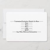 Bruin, Faux Gold 5th Birthday Party; Aangepaste na Kaart (Achterkant)