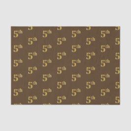 Bruin, Faux Gold 5th (vijfde) Event Tissue Paper Tissuepapier