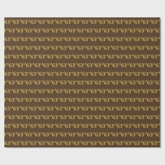 Bruin, Faux Gold 63e (63e) evenement Cadeaupapier (Vlak)