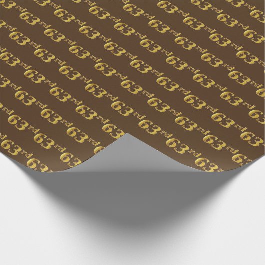 Bruin, Faux Gold 63e (63e) evenement Cadeaupapier (Hoek)
