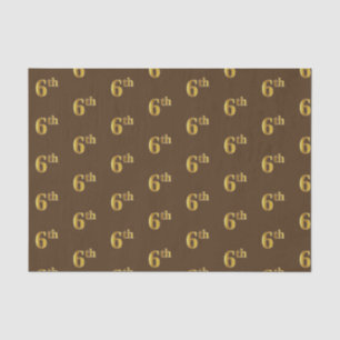 Bruin, Faux Gold 6th (6th) Event Tissue Paper Tissuepapier
