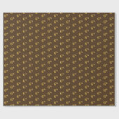 Bruin, Faux Gold 6th (6th) Event Wrapping Paper Cadeaupapier (Vlak)