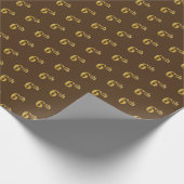 Bruin, Faux Gold 6th (6th) Event Wrapping Paper Cadeaupapier (Hoek)