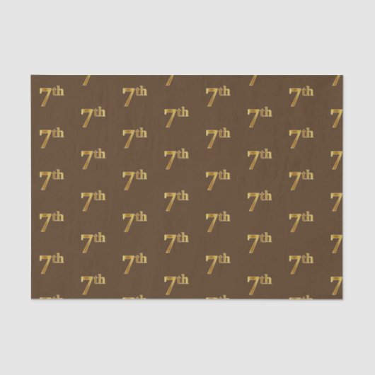 Bruin, Faux Gold 7th (7e) Event Tissue Paper Tissuepapier (Voorkant)