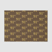 Bruin, Faux Gold 91st (negenennegentig) evenement Tissuepapier (Voorkant)