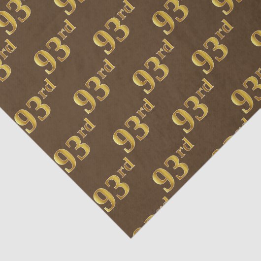 Bruin, Faux Gold 93rd (negenenennegentig) evenemen Tissuepapier (Detail)