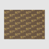 Bruin, Faux Gold 97th (negenenenzeventig) Event Tissuepapier (Voorkant)