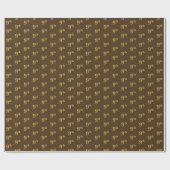 Bruin, Faux Gold 9e (negende) Event Wrapping Paper Cadeaupapier (Vlak)