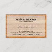 Bruin faux hout textuur remodeling visitekaartje (Achterkant)