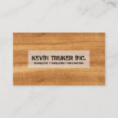 Bruin faux hout textuur remodeling visitekaartje (Voorkant)