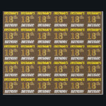 Bruin, Faux/Imitation Gold, 18th BIRTHDAY Cadeaupapier<br><div class="desc">Dit het verpakken papieren ontwerp kenmerkt een bericht zoals "FIRSTNAME'S 18e BIRTHDAY!", met "18e"met een faux/imitatie gouden-als kleurenverschijning, en met de naam en "BIRTHDAY"in een leuke, vette doopvont. De naam kan worden gepersonaliseerd, en de achtergrond is bruin gekleurd. Een dergelijk artikel zou misschien gebruikt kunnen worden bij het verpakken van...</div>