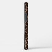 Bruin faux krokodillenleer Case-Mate iPhone case (Achterkant / Rechts)