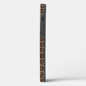 Bruin faux krokodillenleer Case-Mate iPhone case (Achterkant / Links)
