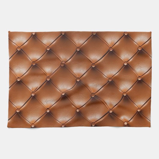 Bruin Faux Leather (lederen look) Theedoek (Horizontaal)