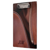 Bruin Faux Leder Unzipped Klembord (Links)