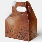 Bruin Faux lederen bruiloft Bedankdoosjes (Achterkant)