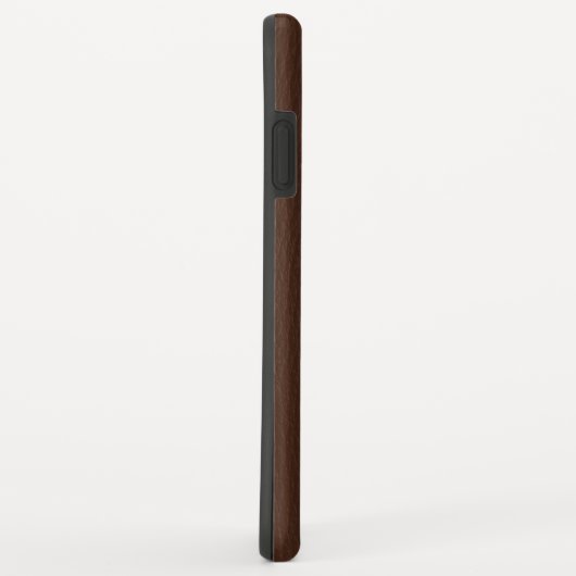 Bruin faux leer monogram Case-Mate iPhone case (Achterkant/rechts)