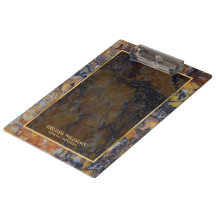 Bruin Faux Marmeren Steen Textuur Gouden Rand